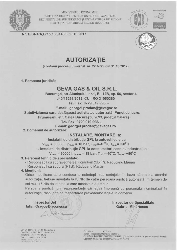 ISCIR – instalare și montare